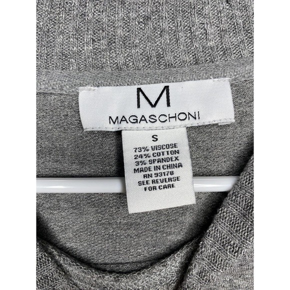 Magaschoni Gray Long Sleeve Crew Neck Pullover - Picture 2 of 7